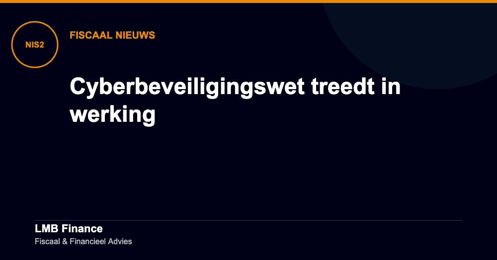Cyberbeveiligingswet treedt in werking